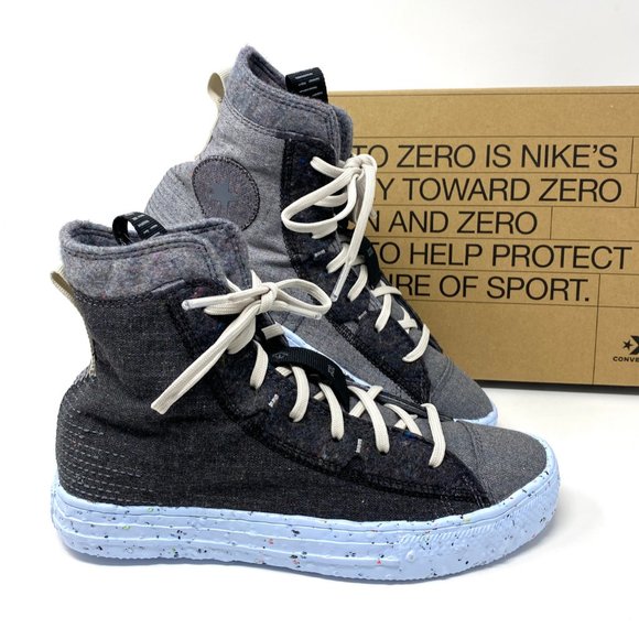 Converse CTAS CRATER High Canvas Black Blue Gray Shoes Men Size Sneakers 169418C - Picture 7 of 9